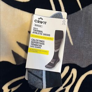 Crivit Men's Thermal Athletic Socks — Gray & Black